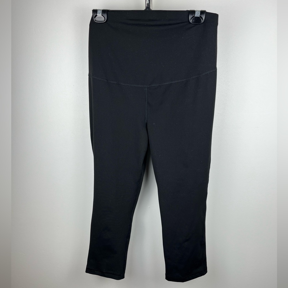 Old Navy Active Go-Dry Maternity Crop Leggings Black L